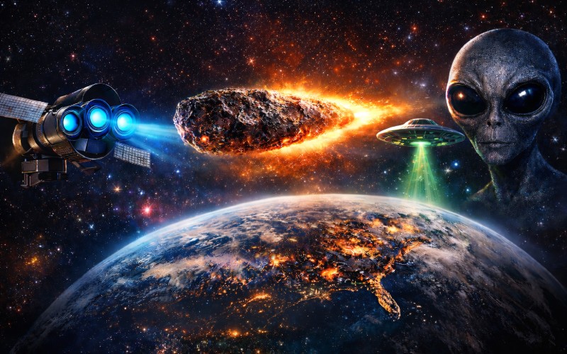 थ्रि आई एटलस बाट पृथ्वीमा एलियनको निगरानी ||